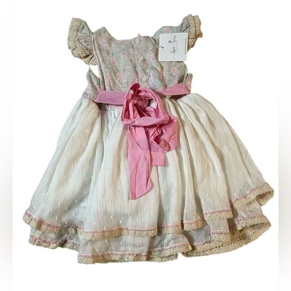 Love + Grow Floral Crochet Dress Size 4T NWT - Picture 4 of 6